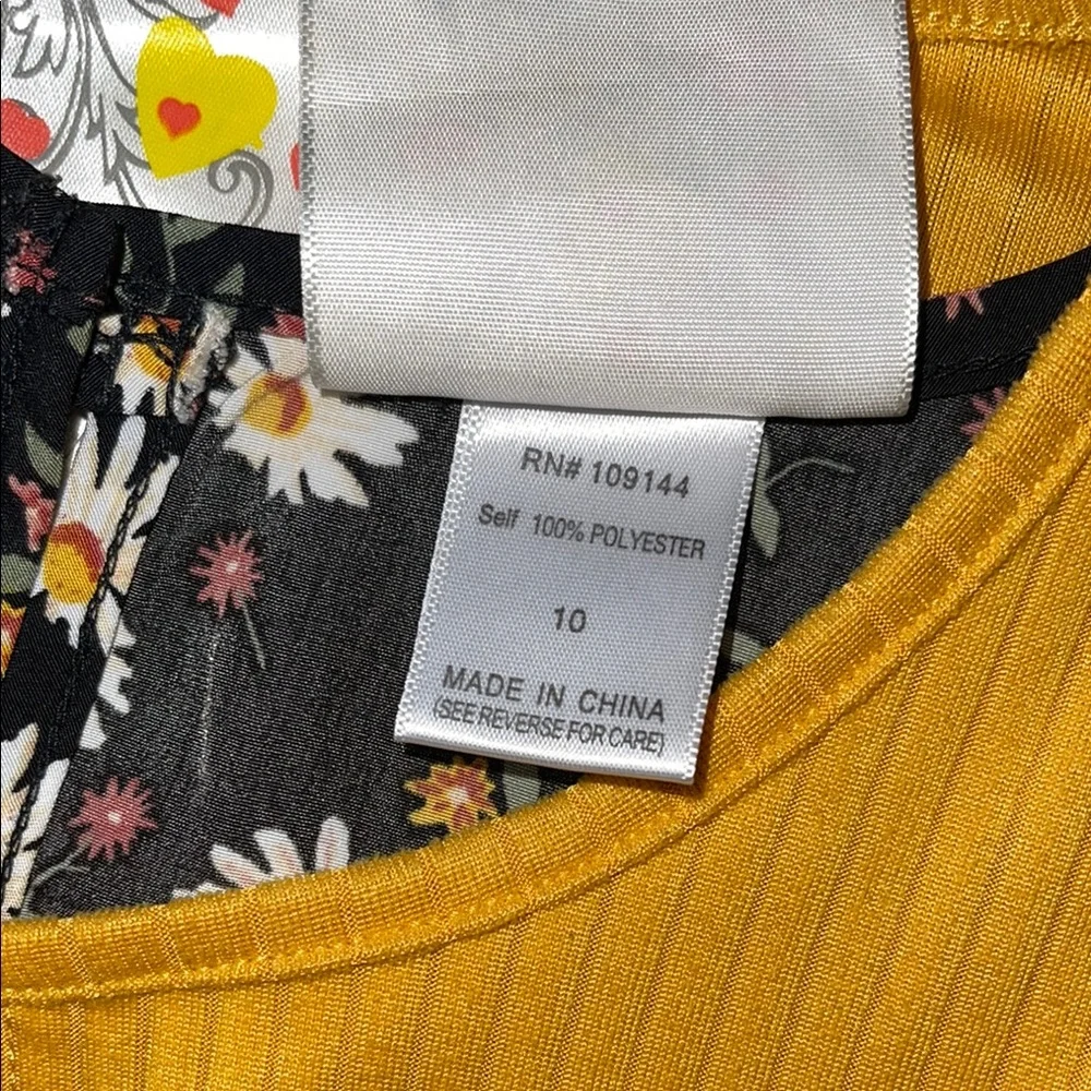Girls Yellow Floral Dress